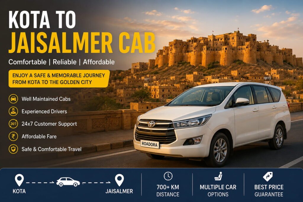 Roadora Kota to Jaisalmer cab service